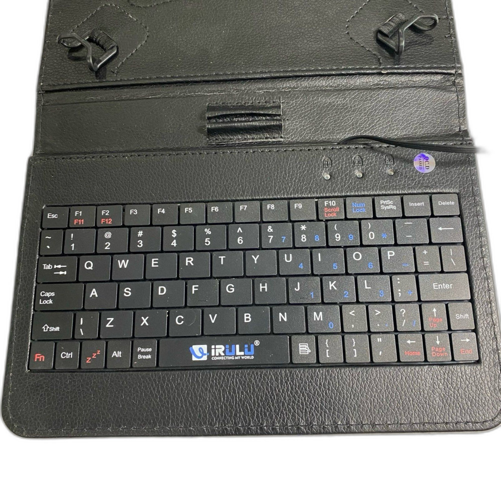 Irulu (7”-8”) Micro USB Keyboard Case with Stand.